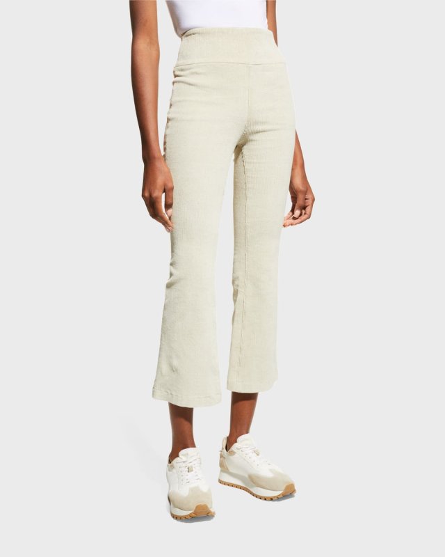 Cropped Flare Corduroy Leggings